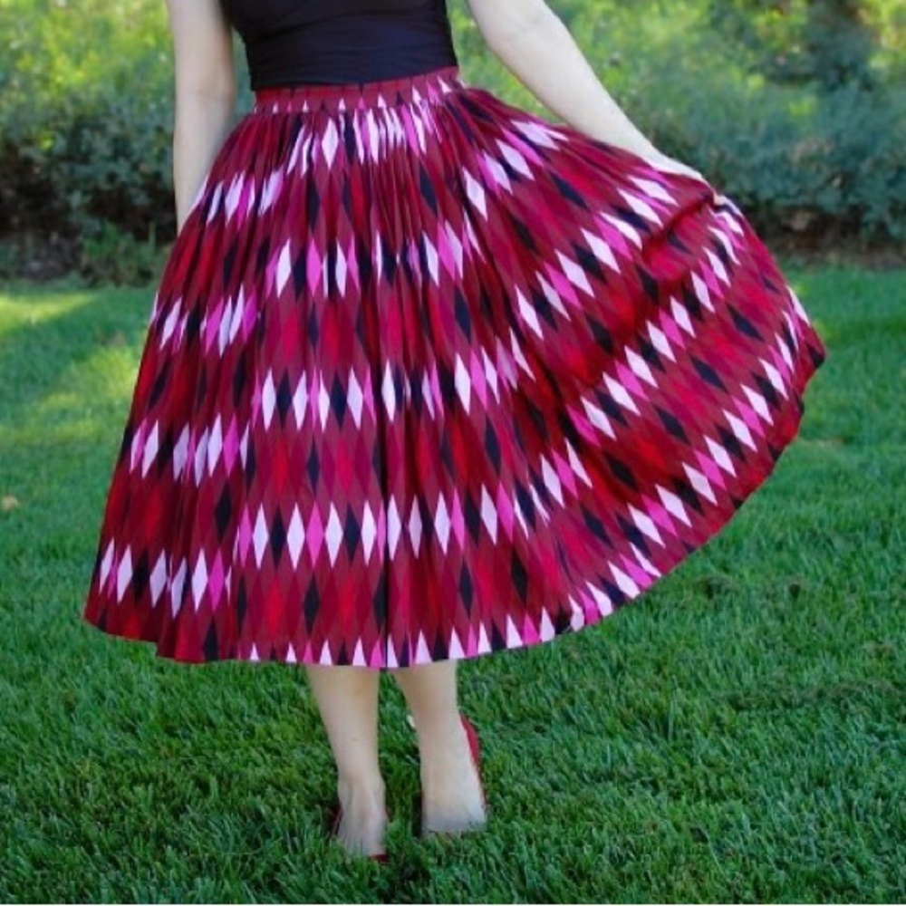 Pinup Girl Clothing Chocolate Harlequin Jenny Skirt